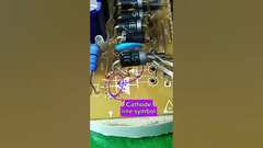 Làm thế nào để lắp đặt một diode đúng, chú ý đến các biểu tượng anode và cathode. # hướng dẫn #tips